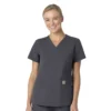 Blusa médica Force Essentials con cuello en V para mujer