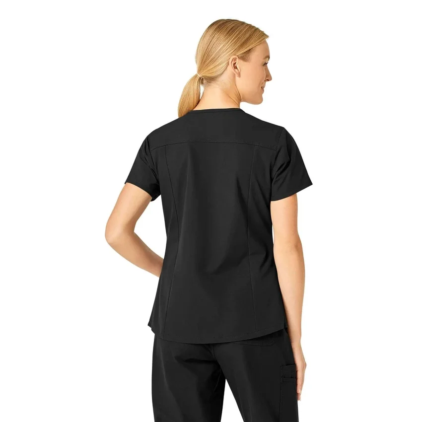 Blusa médica Force Essentials con cuello en V para mujer