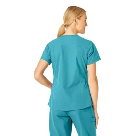 Blusa médica Force Essentials con cuello en V para mujer