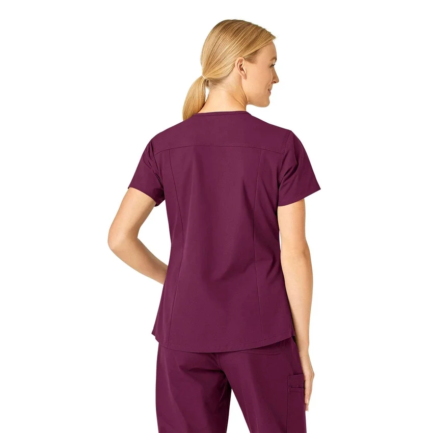 Blusa médica Force Essentials con cuello en V para mujer