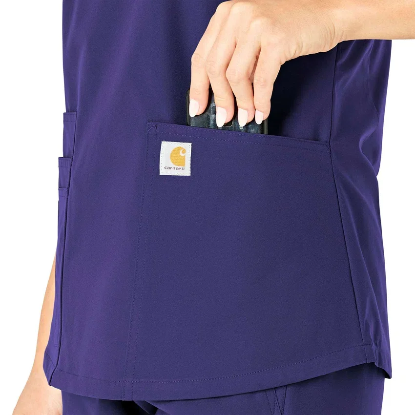 Blusa médica Force Essentials con cuello en V para mujer