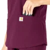 Blusa médica Force Essentials con cuello en V para mujer