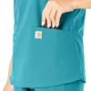 Blusa médica Force Essentials con cuello en V para mujer