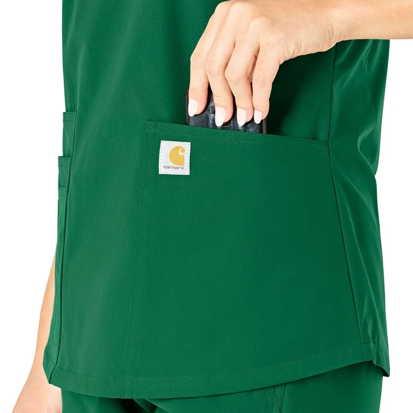 Blusa médica Force Essentials con cuello en V para mujer