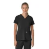 Blusa médica para mujer Force Cross-Flex con cuello en V y paneles elásticos