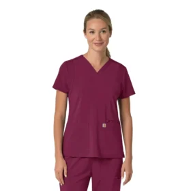 Blusa médica para mujer Force Cross-Flex con cuello en V y paneles elásticos