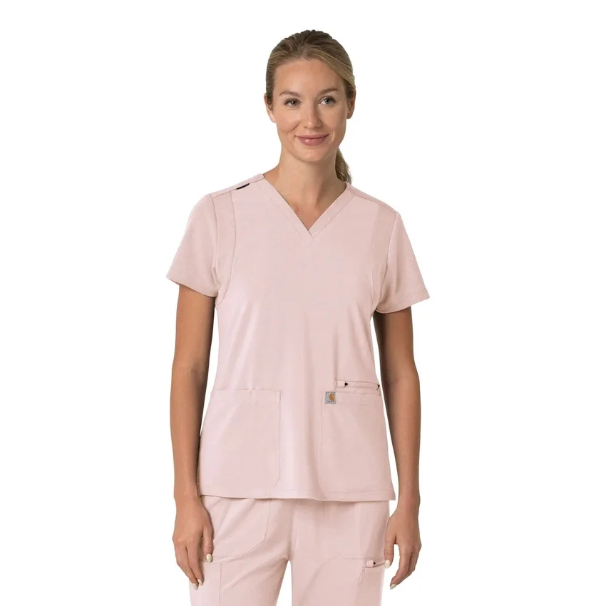 Blusa médica para mujer Force Cross-Flex con cuello en V y paneles elásticos
