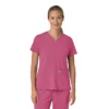 Blusa médica para mujer Force Cross-Flex con cuello en V y paneles elásticos