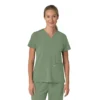 Blusa médica para mujer Force Cross-Flex con cuello en V y paneles elásticos