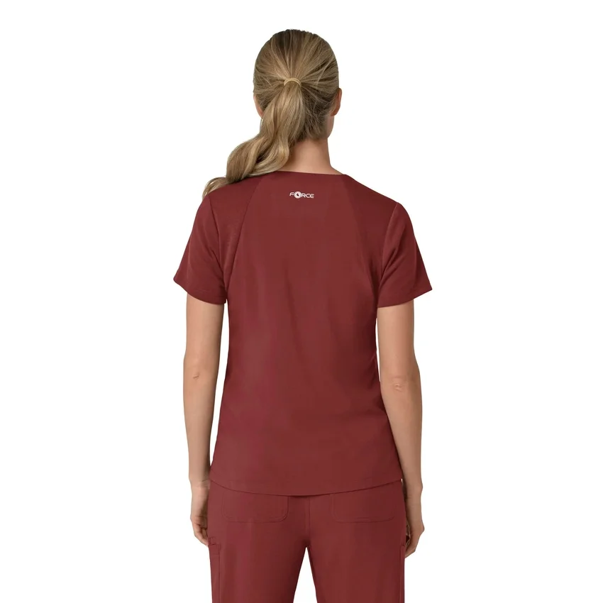 Blusa médica para mujer Force Cross-Flex con cuello en V y paneles elásticos