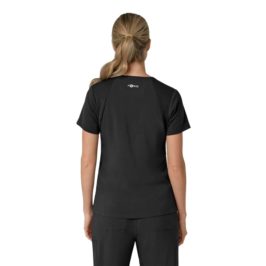 Blusa médica para mujer Force Cross-Flex con cuello en V y paneles elásticos