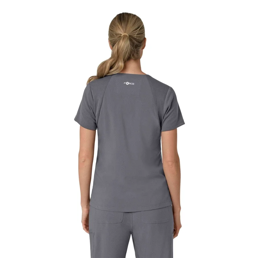 Blusa médica para mujer Force Cross-Flex con cuello en V y paneles elásticos