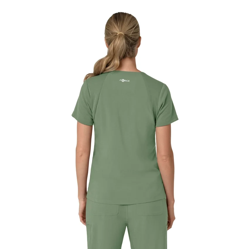 Blusa médica para mujer Force Cross-Flex con cuello en V y paneles elásticos