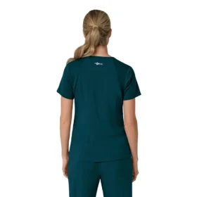 Blusa médica para mujer Force Cross-Flex con cuello en V y paneles elásticos