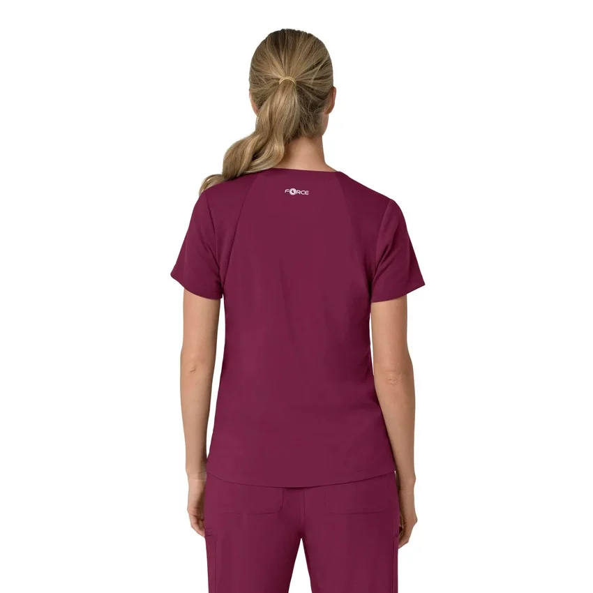 Blusa médica para mujer Force Cross-Flex con cuello en V y paneles elásticos