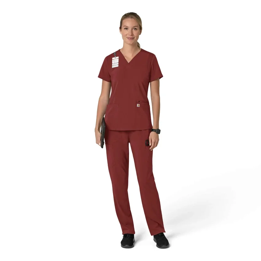 Blusa médica para mujer Force Cross-Flex con cuello en V y paneles elásticos