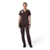 Blusa médica para mujer Force Cross-Flex con cuello en V y paneles elásticos