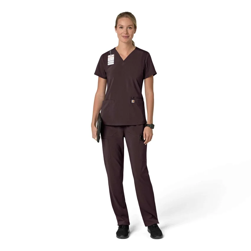 Blusa médica para mujer Force Cross-Flex con cuello en V y paneles elásticos