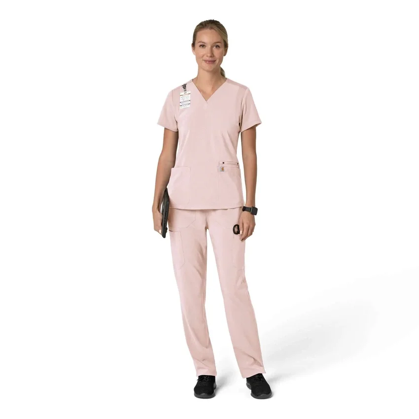 Blusa médica para mujer Force Cross-Flex con cuello en V y paneles elásticos