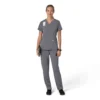 Blusa médica para mujer Force Cross-Flex con cuello en V y paneles elásticos