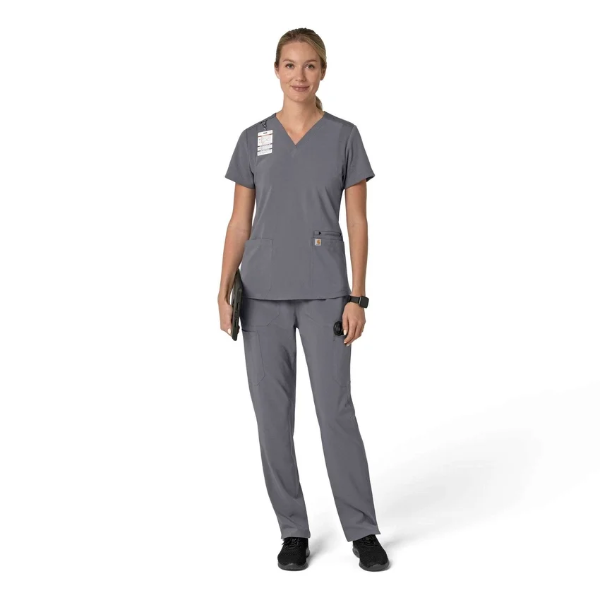 Blusa médica para mujer Force Cross-Flex con cuello en V y paneles elásticos