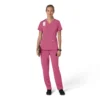 Blusa médica para mujer Force Cross-Flex con cuello en V y paneles elásticos