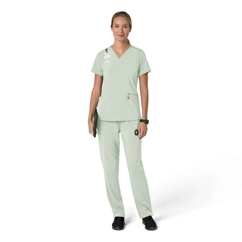 Blusa médica para mujer Force Cross-Flex con cuello en V y paneles elásticos