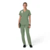 Blusa médica para mujer Force Cross-Flex con cuello en V y paneles elásticos
