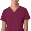Blusa médica para mujer Force Cross-Flex con cuello en V y paneles elásticos
