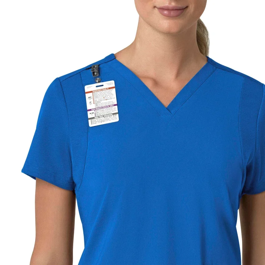 Blusa médica para mujer Force Cross-Flex con cuello en V y paneles elásticos