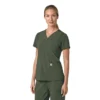 Blusa médica para mujer Force Cross-Flex con cuello en V y paneles elásticos