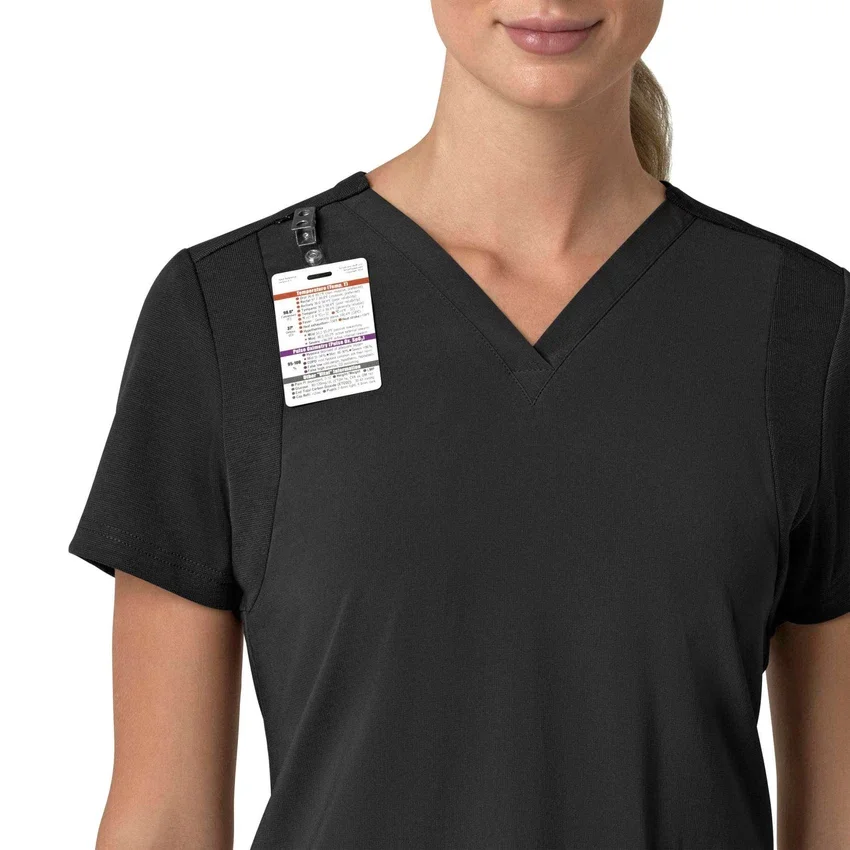 Blusa médica para mujer Force Cross-Flex con cuello en V y paneles elásticos