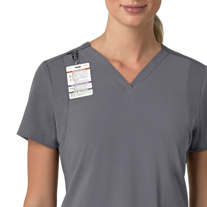 Blusa médica para mujer Force Cross-Flex con cuello en V y paneles elásticos