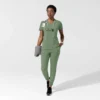 Blusa médica para mujer Force Cross-Flex con cuello en V y paneles elásticos