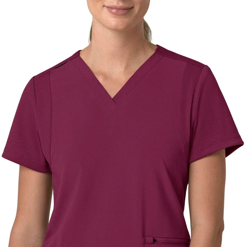 Blusa médica para mujer Force Cross-Flex con cuello en V y paneles elásticos