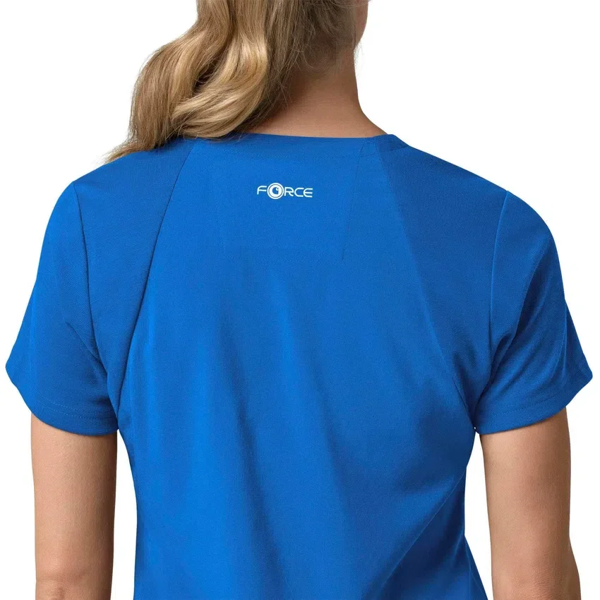 Blusa médica para mujer Force Cross-Flex con cuello en V y paneles elásticos