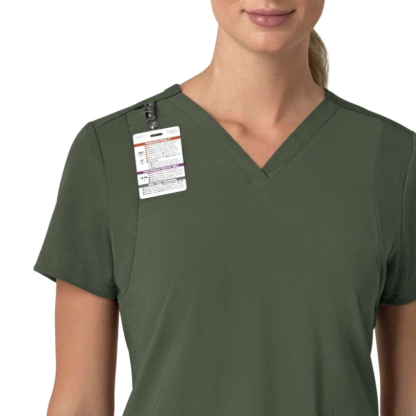 Blusa médica para mujer Force Cross-Flex con cuello en V y paneles elásticos