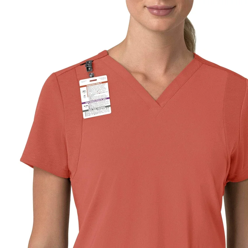 Blusa médica para mujer Force Cross-Flex con cuello en V y paneles elásticos