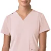 Blusa médica para mujer Force Cross-Flex con cuello en V y paneles elásticos
