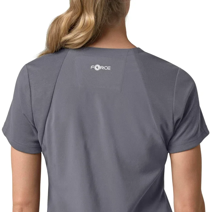 Blusa médica para mujer Force Cross-Flex con cuello en V y paneles elásticos