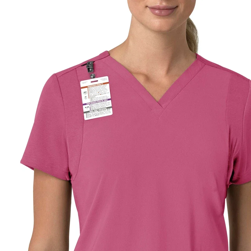 Blusa médica para mujer Force Cross-Flex con cuello en V y paneles elásticos