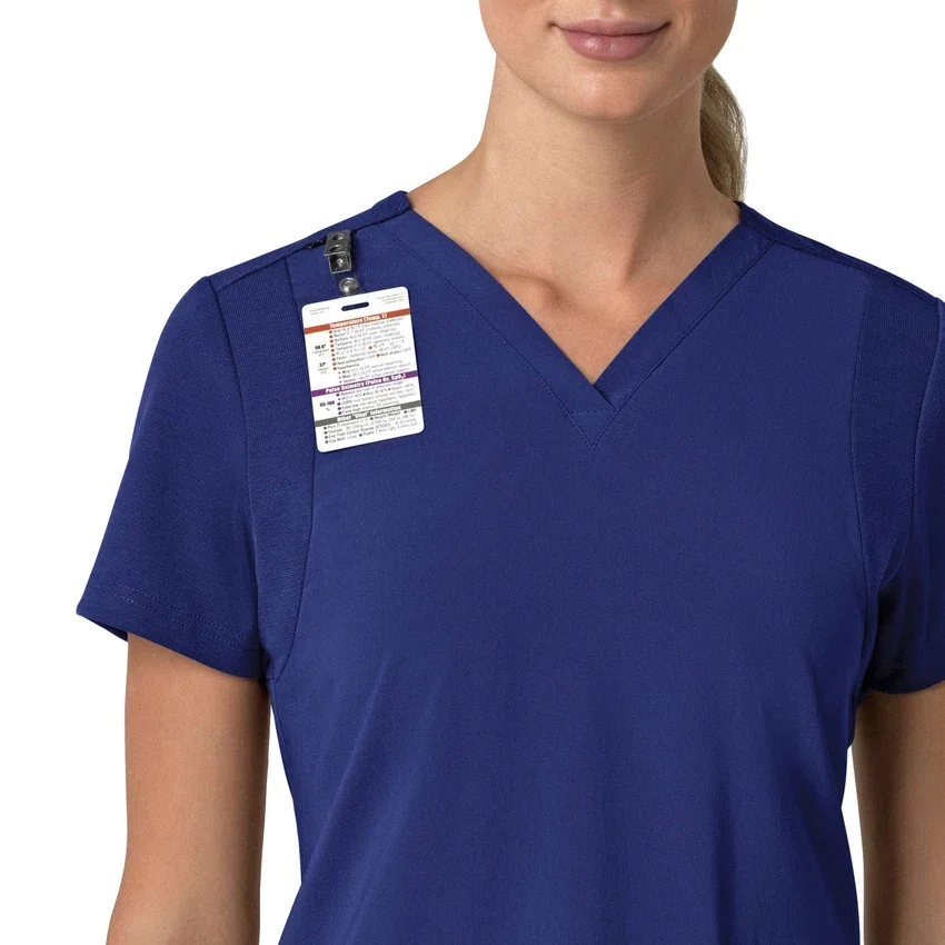Blusa médica para mujer Force Cross-Flex con cuello en V y paneles elásticos