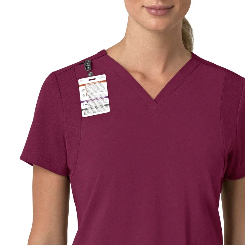 Blusa médica para mujer Force Cross-Flex con cuello en V y paneles elásticos