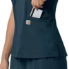 Blusa médica para mujer Force Cross-Flex con cuello en V y paneles elásticos