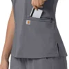 Blusa médica para mujer Force Cross-Flex con cuello en V y paneles elásticos