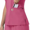 Blusa médica para mujer Force Cross-Flex con cuello en V y paneles elásticos