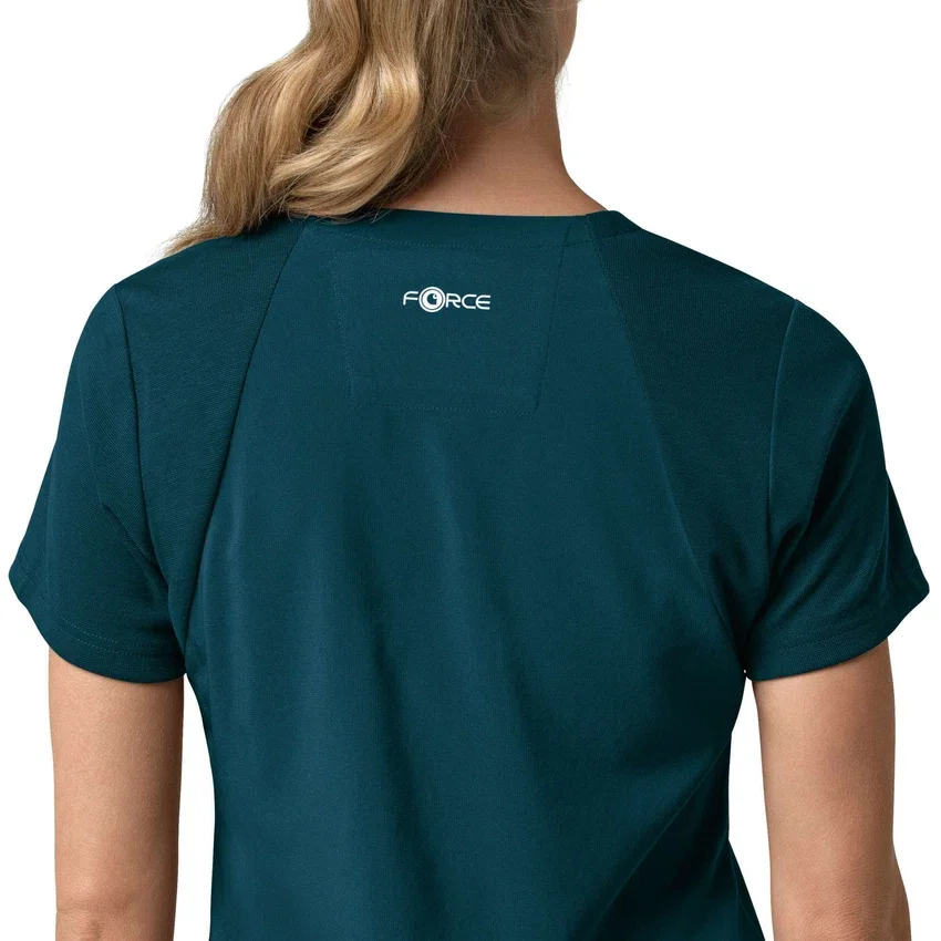 Blusa médica para mujer Force Cross-Flex con cuello en V y paneles elásticos