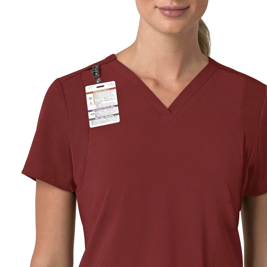Blusa médica para mujer Force Cross-Flex con cuello en V y paneles elásticos