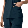 Blusa médica para mujer Force Cross-Flex con cuello en V y paneles elásticos