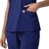 Blusa médica para mujer Force Cross-Flex con cuello en V y paneles elásticos